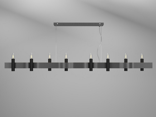 Accord Lighting - 1524.50 - Eight Light Pendant - Flow - Organic Grey
