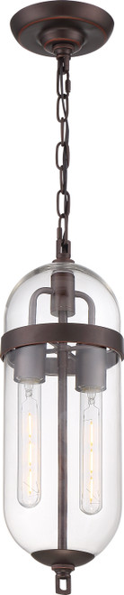 Nuvo Lighting - 60-6922 - Two Light Pendant - Fathom - Mahogany Bronze / Clear Glass