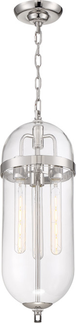 Nuvo Lighting - 60-6933 - Three Light Pendant - Fathom - Polished Nickel / Clear Glass