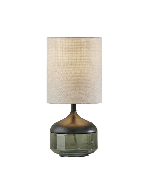 Adesso Home - 3526-01 - Table Lamp - Marina - Black Rubberwood W. Smoked Glass