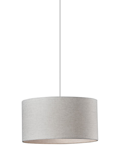 Adesso Home - 4001-02 - One Light Pendant - Harvest - Light Grey Textured Fabric
