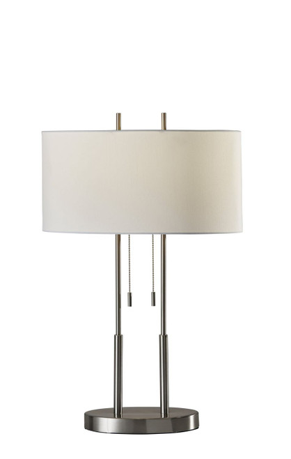 Adesso Home - 4015-22 - Two Light Table Lamp - Duet - Brushed Steel