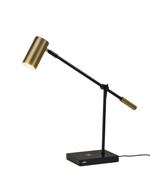 Adesso Home - 4217-01 - LED Desk Lamp - Collette - Black/Antique Brass