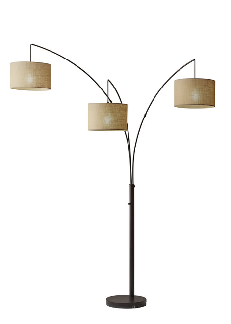 Adesso Home - 4238-26 - Three Light Floor Lamp - Trinity - Antique Bronze