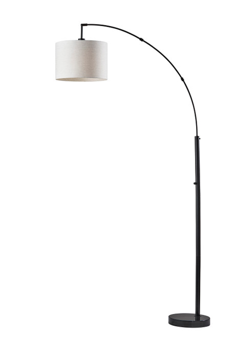 Adesso Home - 4249-01 - Floor Lamp - Bowery - Black Marble