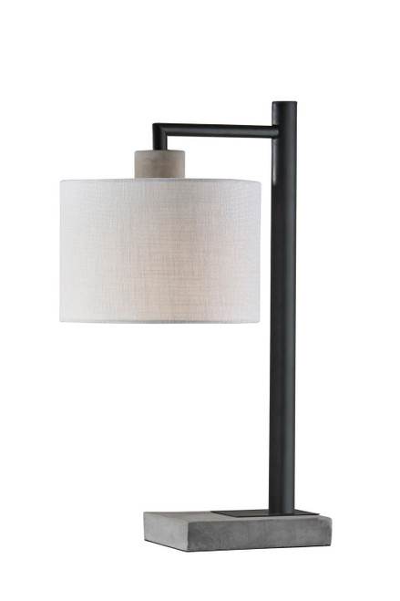 Adesso Home - 5018-01 - Table Lamp - Devin - Black W. Grey Cement