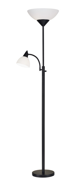 Adesso Home - 7202-01 - Two Light Torchiere - Piedmont - Black