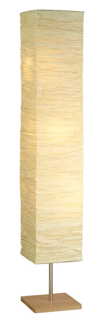 Adesso Home - 8022-12 - Three Light Floorchiere - Dune - Natural Rubber Wood/Steel