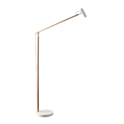 Adesso Home - AD9101-12 - LED Floor Lamp - Crane - Natural Ash Wood/White