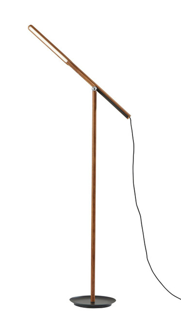 Adesso Home - AD9113-01 - LED Floor Lamp - Gravity - Black Ash Wood