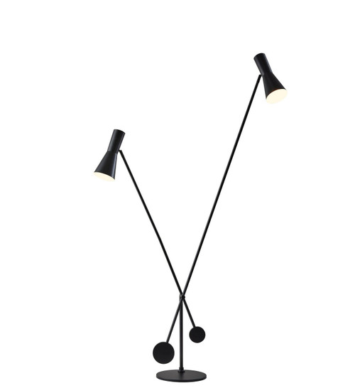 Adesso Home - AD9115-01 - Two Light Floor Lamp - Bond - Black