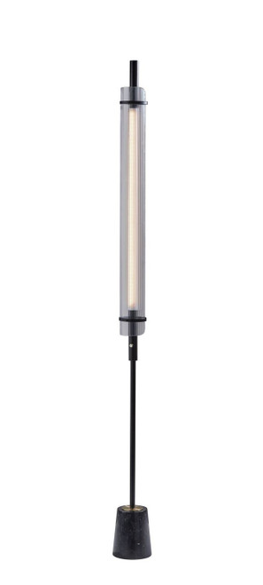 Adesso Home - AD9211-01 - LED Floor Lamp - Flair - Black W. Antique Brass