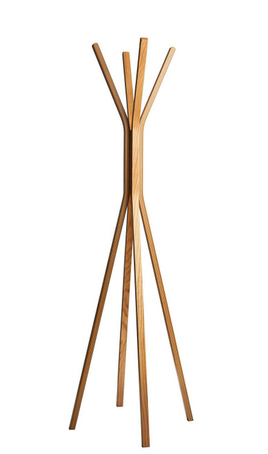 Adesso Home - WK3809-12 - Coat Rack - Toby - Plywood W. Natural Oak Wood Veneer