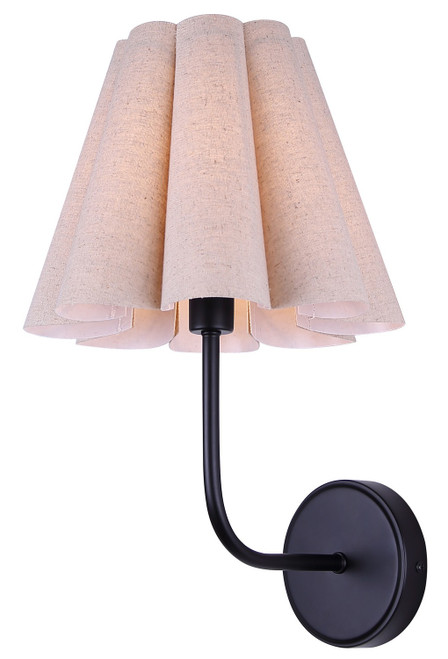 Canarm - IWF1239A01BK - One Light Wall Sconce - Iris - Matte Black