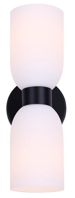 Canarm - IWF1251A02BK - Two Light Wall Fixture - Darius - Matte Black