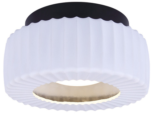 Canarm - LFM338A11BKR - LED Flush Mount - Dario - Matte Black And White