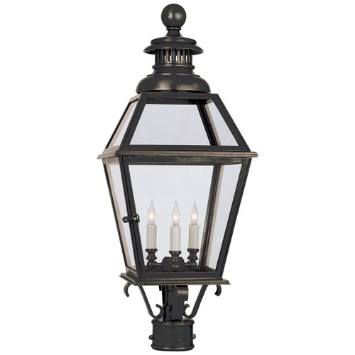 Visual Comfort Signature - CHO 7111BZ - Three Light Post Lantern - Chelsea - Bronze