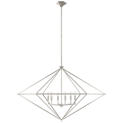 Visual Comfort Signature - JN 5091BSL - Six Light Lantern - Afton - Burnished Silver Leaf