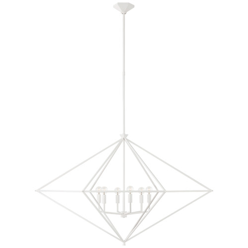 Visual Comfort Signature - JN 5093PW - Six Light Linear Lantern - Afton - Plaster White