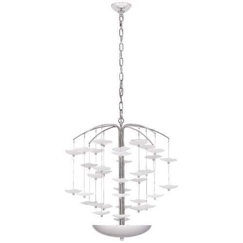 Visual Comfort Signature - KS 5060PN-CRE - Five Light Chandelier - Leighton - Polished Nickel