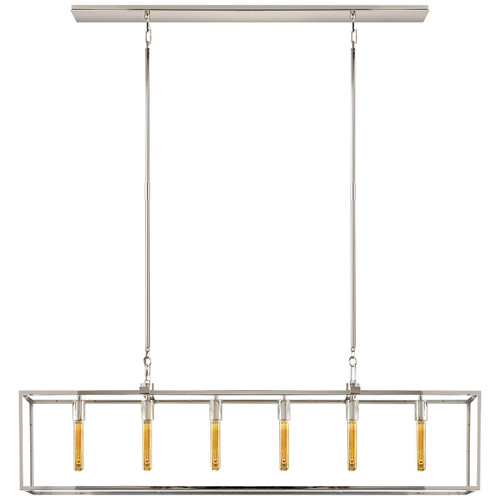 Visual Comfort Signature - S 5015PN - Six Light Linear Lantern - Belden - Polished Nickel