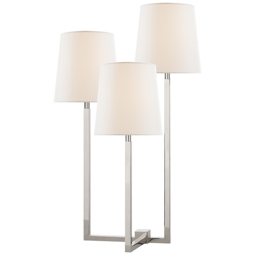 Visual Comfort Signature - SK 3030PN-L - Three Light Table Lamp - Margot - Polished Nickel