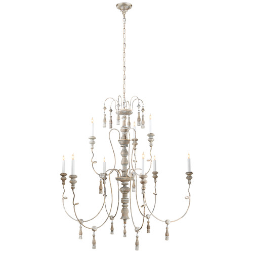 Visual Comfort Signature - SK 5003BW - Nine Light Chandelier - Michele - Belgian White