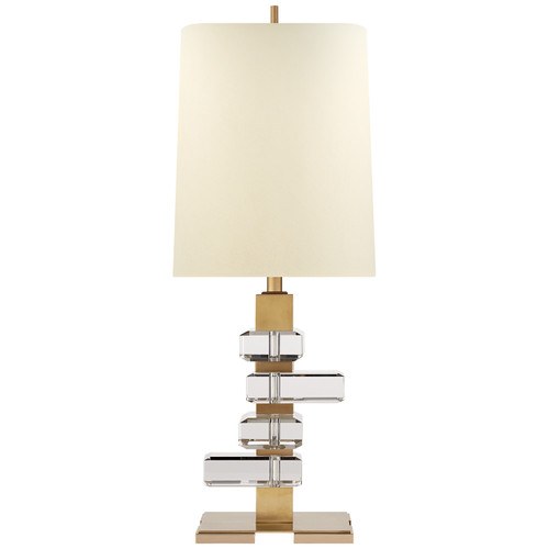 Visual Comfort Signature - TOB 3916HAB/CG-PL - One Light Table Lamp - Moreau - Hand-Rubbed Antique Brass and Crystal
