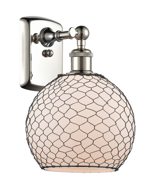 Innovations - 516-1W-PN-G121-8CBK - One Light Wall Sconce - Ballston - Polished Nickel