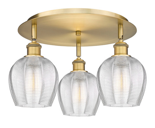 Innovations - 516-3C-BB-G462-6 - Three Light Flush Mount - Downtown Urban - Brushed Brass