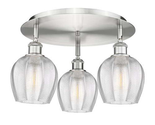 Innovations - 516-3C-SN-G462-6 - Three Light Flush Mount - Downtown Urban - Satin Nickel