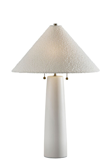 Adesso Home - 3243-02 - Two Light Table Lamp - Waylon - White & Antique Brass
