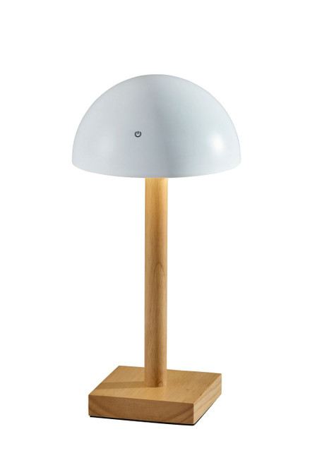 Adesso Home - 4065-02 - LED Table Lamp - Nash - White & Natural Wood