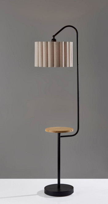 Adesso Home - 4229-01 - Floor Lamp - Caldwell - Black Natural Wood