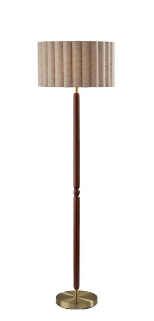Adesso Home - 4344-15 - Floor Lamp - Laine - Antique Brass Walnut