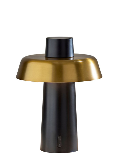 Adesso Home - AD9204-01 - LED Table Lamp - Pirlo - Black W. Antique Brass