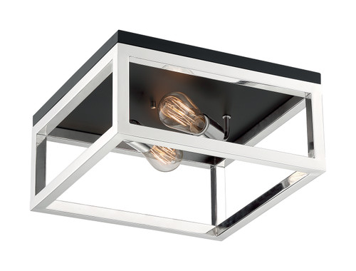 Nuvo Lighting - 60-7095 - Two Light Flush Mount - Cakewalk - Polished Nickel