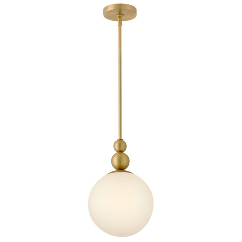 Lark - 83027LCB - LED Pendant - Opalite - Lacquered Brass