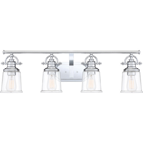 Quoizel - GRT8604C - Four Light Bath Fixture - Grant - Polished Chrome