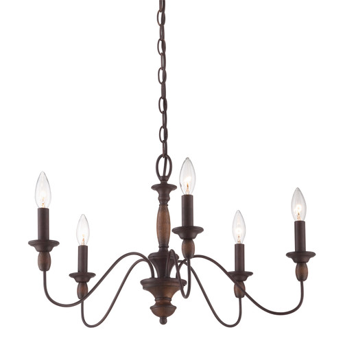 Quoizel - HK5005TC - Five Light Chandelier - Holbrook - Tuscan Brown