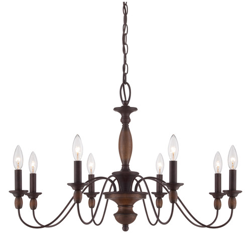 Quoizel - HK5008TC - Eight Light Chandelier - Holbrook - Tuscan Brown