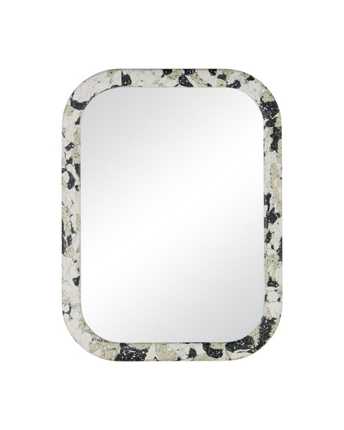 Currey and Company - 1000-0185 - Mirror - Wolcott - White / Black / Green