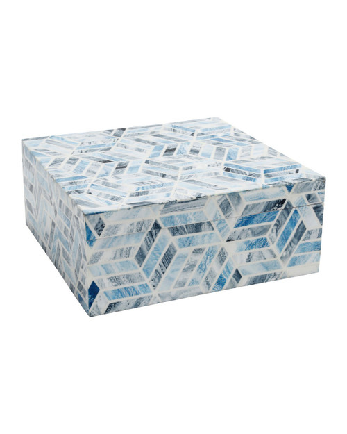 Currey and Company - 1200-1137 - Box - Chance - Blue / Natural White