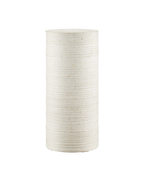Currey and Company - 2000-0058 - Terrazzo Pedestal - Cresta - Ivory Terrazzo