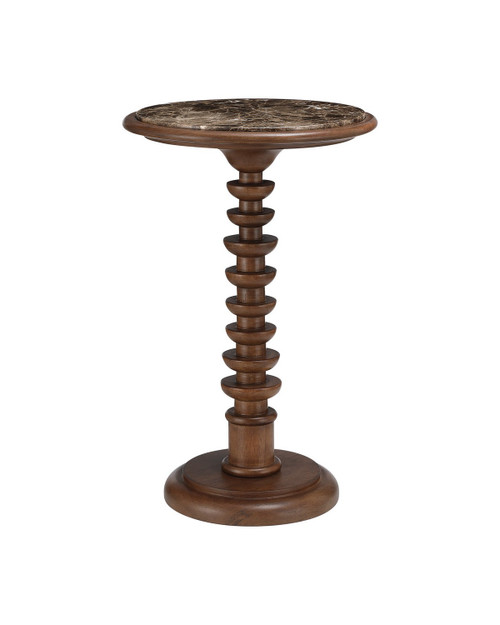 Currey and Company - 3000-0337 - Accent Table - Steppe - Dark Brown / Natural