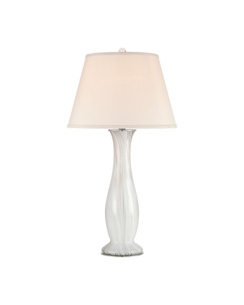 Currey and Company - 6000-1102 - One Light Table Lamp - Penna - Light Gray / Off-White