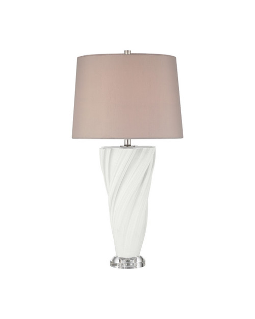 Currey and Company - 6000-1105 - One Light Table Lamp - Ascension - Off-White / Clear