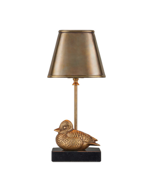 Currey and Company - 6700-0038 - One Light Table Lamp - Migratory - Vintage Brass / Black