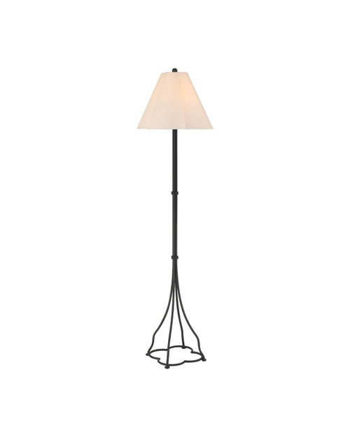 Currey and Company - 8000-0184 - One Light Floor Lamp - Felicity - Brushed Black