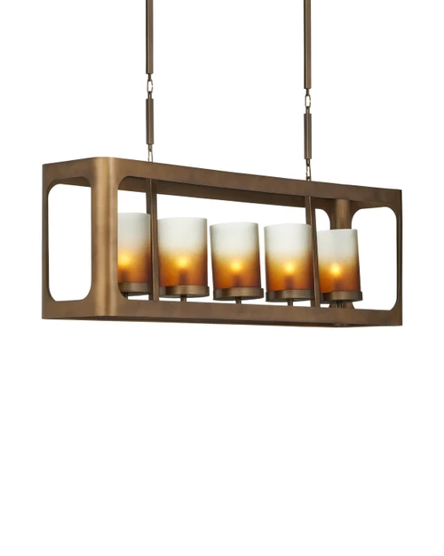 Currey and Company - 9000-1451 - Five Light Chandelier - Tenebroso - Smoke Gold / Gold Luster